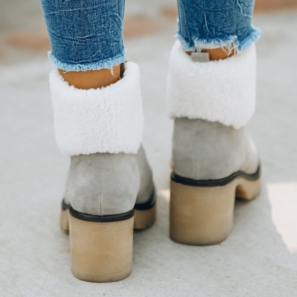 NWT Oasis Society Shearling Lace Up Sherpa Lined Hiking Boots - Picture 5 of 9